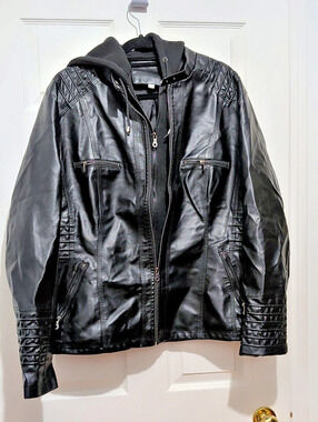 Black Pleather Jacket Like New
